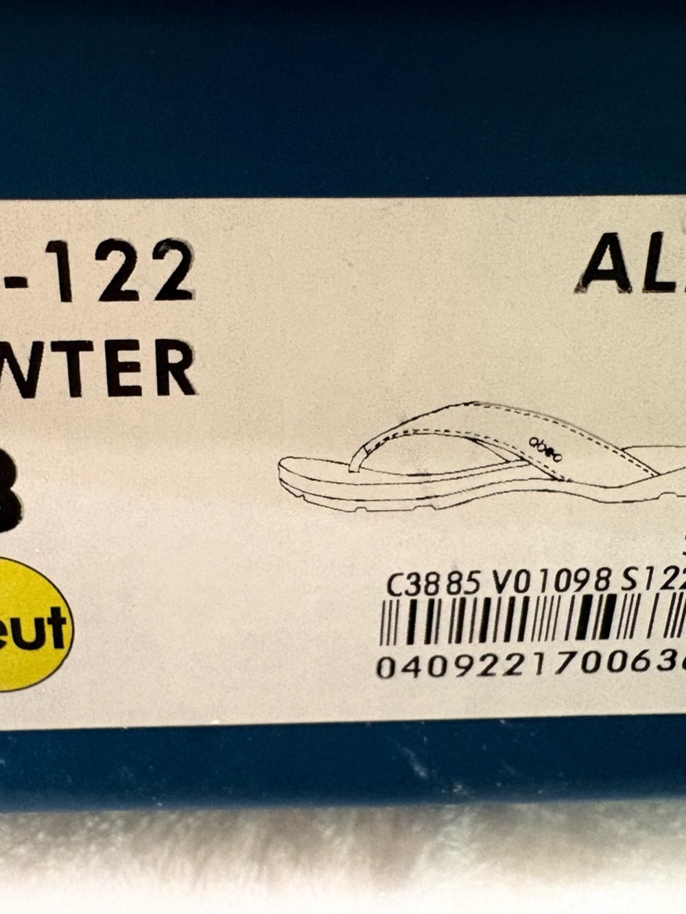 ABEO WOMAN’S PEWTER ALEA B.I.O. SYSTEM THONG SANDALS SIZE 8N
IN BOX - Picture 12 of 14